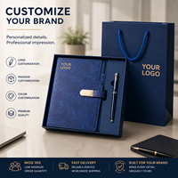 Ensemble de luxe personnalisé en cuir PU souple au toucher agréable, ensemble de carnet A5 avec stylo pour cadeaux d'affaires, d'anniversaire ou pour étudiants