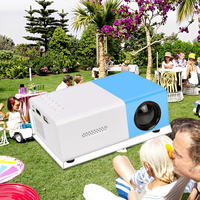 Projecteur LED LCD portable de poche 2025 YG300 Android 9, haute luminosité (20 ANSI Lumens), compatible 4K, stéréo HIFI, courte focale