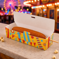 Cajas de Papel Plegables para Hot Dogs con Logotipo Personalizado al por Mayor, Contenedores Resistentes, Reciclables y Desechables para Almacenamiento de Salchichas de Fábrica