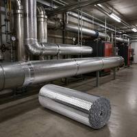 Film bulle en aluminium pour isolation thermique de bâtiment, personnalisable, moderne, écologique, réflectivité 97%, R4.0, directement de l'usine