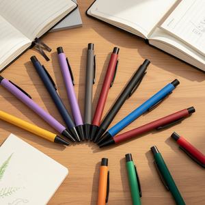 Nuevos Bolígrafos Metálicos con Logotipo Personalizado, Recubiertos de Goma, Tacto Suave, Bolígrafo Promocional para Suministros de Oficina - Product Image 2