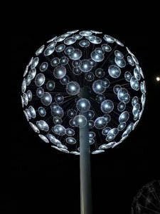 Led 3D Motif Ip44ผู้ใช้Big RGBเปลี่ยนสีไฟเบอร์ออปติกDandelionดอกไม้Motifสำหรับสวนสนามหญ้าสวนตกแต่ง - Product Image 3