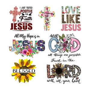 Impression de transfert de <span class=keywords><strong>Christ</strong></span> pour T-Shirt, vente en gros de Plastisol, impression de transfert sur vêtements - Product Image 2