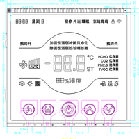 Panneau en verre LCD VA personnalisé pour thermostat, contrôle industriel, écran LCD segmenté de type VA, écran LCD à code segmenté VA