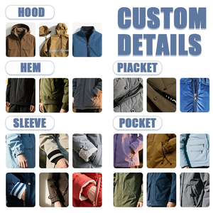 Vestes à bulles rembourrées d'hiver personnalisées pour enfants Veste bouffante à blocs de couleurs avec fermeture à glissière Fourrure imperméable décorée de motifs imprimés - Product Image 5