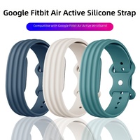 Compatible avec les bracelets intelligents Google Fit et Fitbit Air, bracelet en silicone au toucher doux avec boucle à ardillon, style sportif