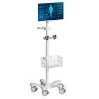 Chariot mobile en métal d'endoscope médical avec les meubles convenables d'hôpital de base résistante de 5 roues