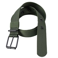 Ceinture unisexe réglable en toile de nylon avec boucle ardillon métallique, multi-trous, décontractée, pour l'extérieur, pour jeans, tendance, usage quotidien, en sangle de nylon
