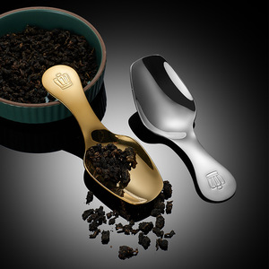 Cuillère à <span class=keywords><strong>thé</strong></span> en acier inoxydable à manche court, mini pelle à café et sucre avec logo couronne pour boîte à <span class=keywords><strong>thé</strong></span> en vrac - Product Image 3