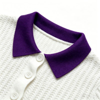 Pull-over en tricot personnalisé pour l'automne et l'hiver, col polo, chaud et confortable, vente en gros