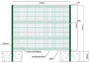 Panneau de clôture courbé galvanisé et thermolaqué, clôture de sécurité en treillis métallique 3D pour usine et <span class=keywords><strong>communauté</strong></span> - Product Image 2