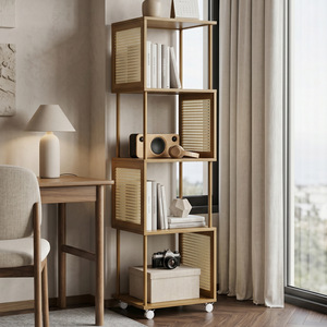 Mini Movable <b>Bedside</b> <b>Table</b> Wood Top Storage Nightstand With Wheels For <b>Small</b> Spaces - Product Image 3