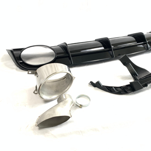 Diffuseur arrière pour Audi <span class=keywords><strong>A6</strong></span> <span class=keywords><strong>Sline</strong></span> 2016 -- 2018 Mise à niveau vers RS6 <span class=keywords><strong>Sline</strong></span> 2016-2018 - Product Image 1