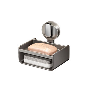 Jabonera de Aluminio Shu Zheng, Soporte de Pared Rectangular con Drenaje Automático, Estante para Baño - Product Image 5