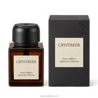 Bouteille diffuseur en verre écologique avec bouchon à vis, emballage personnalisé pour parfum d'ambiance, logo OEM en option, bouchon électrique, faible coût