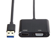 4k USB 3.0 转 VGA 高清电视适配器转换器支持 HDTV VGA 同步输出，兼容 Windows 7/8/10
