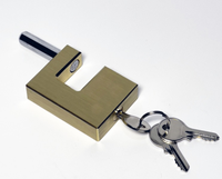 Cadenas rectangulaire en cuivre pour clés d'ordinateur ou clés à fente en S, cylindre de serrure horizontal, serrure horizontale en cuivre OEM