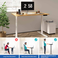 Table élévatrice électrique de bureau debout et vers le bas réglable en hauteur de poste de travail d'ordinateur réglable en hauteur de suites exécutives