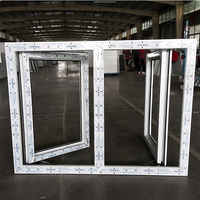 Fenêtre à battants en PVC de conception européenne, profilés UPVC, fenêtres à battants pour la Chine