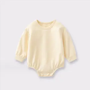 Romper bayi lengan pendek, baju monyet bayi baru lahir warna-warni musim panas nyaman