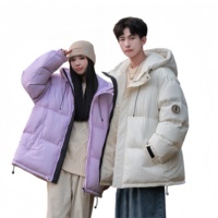 Veste en duvet pour homme, décontractée et tendance, épaisse pour l'hiver, coupe-vent, fermeture éclair, couleur unie, à capuche