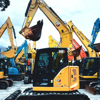 Excavatrice à queue zéro d'occasion Cat 308CR 8,5 tonnes modèle 2022 certifiée EPA CE pour travaux municipaux