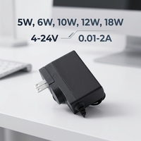 Adaptateur secteur AC/DC interchangeable US EU UK AU 10W 11W 12W 5V 12V 21V 24V 1A 2A pour routeur WiFi CCTV