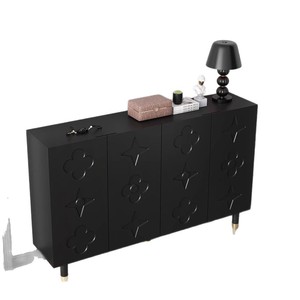 Shoe Cabinet Modern Luxury Entryway Storage Rack Black Multi Layer Shoe Rack For Home Use - Product Image 2