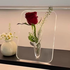 इन शैली सरल आधुनिक घर सजावटी ऐक्रेलिक तितलियाँ पर्यावरण पर्यावरण के अनुकूल प्लास्टिक फूलों वर्ग आकार के साथ - Product Image 4