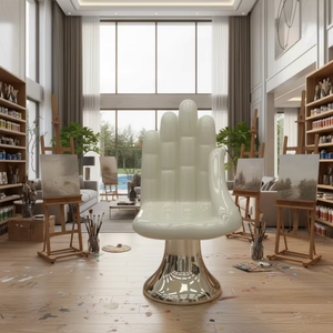 Silla de Diseño Artístico Moderna y Creativa de Fibra de Vidrio con Forma de Mano para Modelos Inmobiliarios de Alta Gama y Patios Interiores de Villas Artísticas - Product Image 4