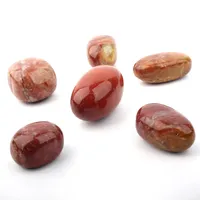 Wholesale high quality natural crystal carnelian gravel red agate tumbled stone for collection