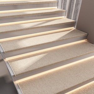 MU fabbrica all'ingrosso moderna scala tappetini in tinta unita semplice autoadesivo tappeto antiscivolo Runner per le <span class=keywords><strong>scale</strong></span> - Product Image 1