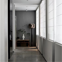 Panneau mural moderne en porcelaine souple Panneau Matériau de construction Grain de bois Fond d'art flexible Pierre cimentée pour décoration
