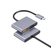 Lecteur de cartes USB C 4 en 1, station d'extension USB 3.2, transmission rapide 10 Go, charge rapide PD100W, adapté aux appareils Mac Book Type-C