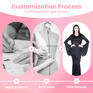 Costume de vampire noir certifié ASTM, sur mesure pour adultes, pour les soirées costumées et les événements à thème - Product Image 2