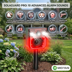 Répulsif Solaire IP55 pour Animaux, Extérieur, Étanche, Modes Intelligent Jour/Nuit, Ultrasonique, Anti-<span class=keywords><strong>Oiseaux</strong></span>, Moule Exclusif - Product Image 3