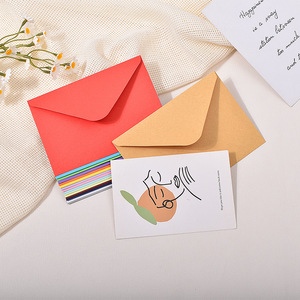 Custom Printed Luxury Eco-friendly Non-toxic Greeting Invitation <b>Gift</b> <b>Envelopes</b> High Quality Kraft Paper Custom Logo Wholesale - Product Image 3