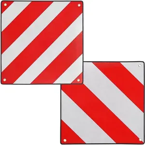 Manufacture Double Side Aluminium Warning Sign 50x50cm 2 in 1 Rear Reflective Signs