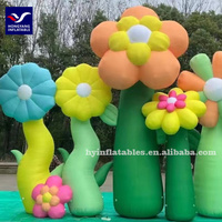 Fleur gonflable publicitaire géante pour décor extérieur