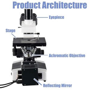 Microscópio Invertido Triplo 1250X para Uso em Laboratório, Equipamento de Análise de Imagem de Alta Precisão e Alta Definição - Product Image 6