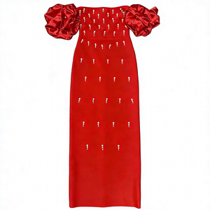 Nuovi Arrivi Autunnali: Abito Lungo <span class=keywords><strong>Elegante</strong></span> <span class=keywords><strong>Nero</strong></span> Casual da Sera con Spalle Scoperte e Volant, Vestibilità Regolare - Product Image 2