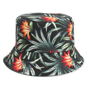 Sombrero de Pescador Unisex, 100% Poliéster, Impresión Digital, Primavera Verano, Ropa Casual de Playa, Diseño Floral Tropical Arcoíris - Product Image 5
