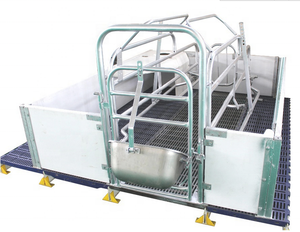 Nuova Attrezzatura per Allevamento Suini, Gabbia da Parto per Scrofe con Telaio in Acciaio Zincato Tipo H, in Fibra di Vetro e Filo d'Acciaio, Certificata ISO 9001 - Product Image 1