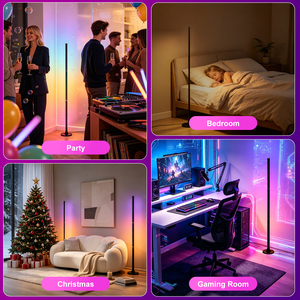 Luz Ambiental LED para Piso TuYa Wifi, Cable USB <span class=keywords><strong>de</strong></span> 1.5M, 5V, APP, Música, 1.2 <span class=keywords><strong>Metros</strong></span>, <span class=keywords><strong>Tres</strong></span> Secciones - Product Image 3