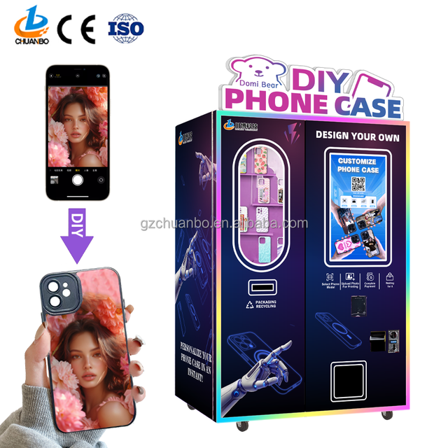 24 Hours Service Mobile Phone Case Printing Vending Machine Touch Screen DIY Custom Phone Case Printer Vending Machine