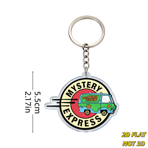 Porte-clés en acrylique <span class=keywords><strong>Mystery</strong></span> Express Retro <span class=keywords><strong>Van</strong></span>, breloque colorée style <span class=keywords><strong>Mystery</strong></span> <span class=keywords><strong>Machine</strong></span> avec lignes de vitesse pour clés, sacs, sacs à dos - Product Image 2