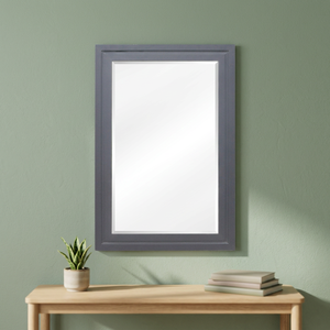 Espejo con Marco Anilla, Espejo de Vanidad Rectangular de Madera para Montar en la Pared, Duradero, Elegante, Diseño Moderno, Decorativo para Baño, Cocina, Hogar, Hotel - Product Image 3