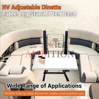 Base de table de dinette AMBITON pour camping-car, pieds de table pliants réglables, pieds de bureau relevables pour camping-car, bateau, yacht