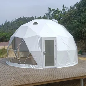 FEAMONT Luxury Geodesic Dome Glamping Tent For Outdoors with Sunlight-Windows Geodesic Tent For Outdoor Event Party Wedding