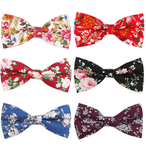 Cravatte Mens del Commercio All'ingrosso Floreale Del Legame Del Fiore Fabbricazione Pre Legato Shengzhou Cotone Bowtie - Product Image 2